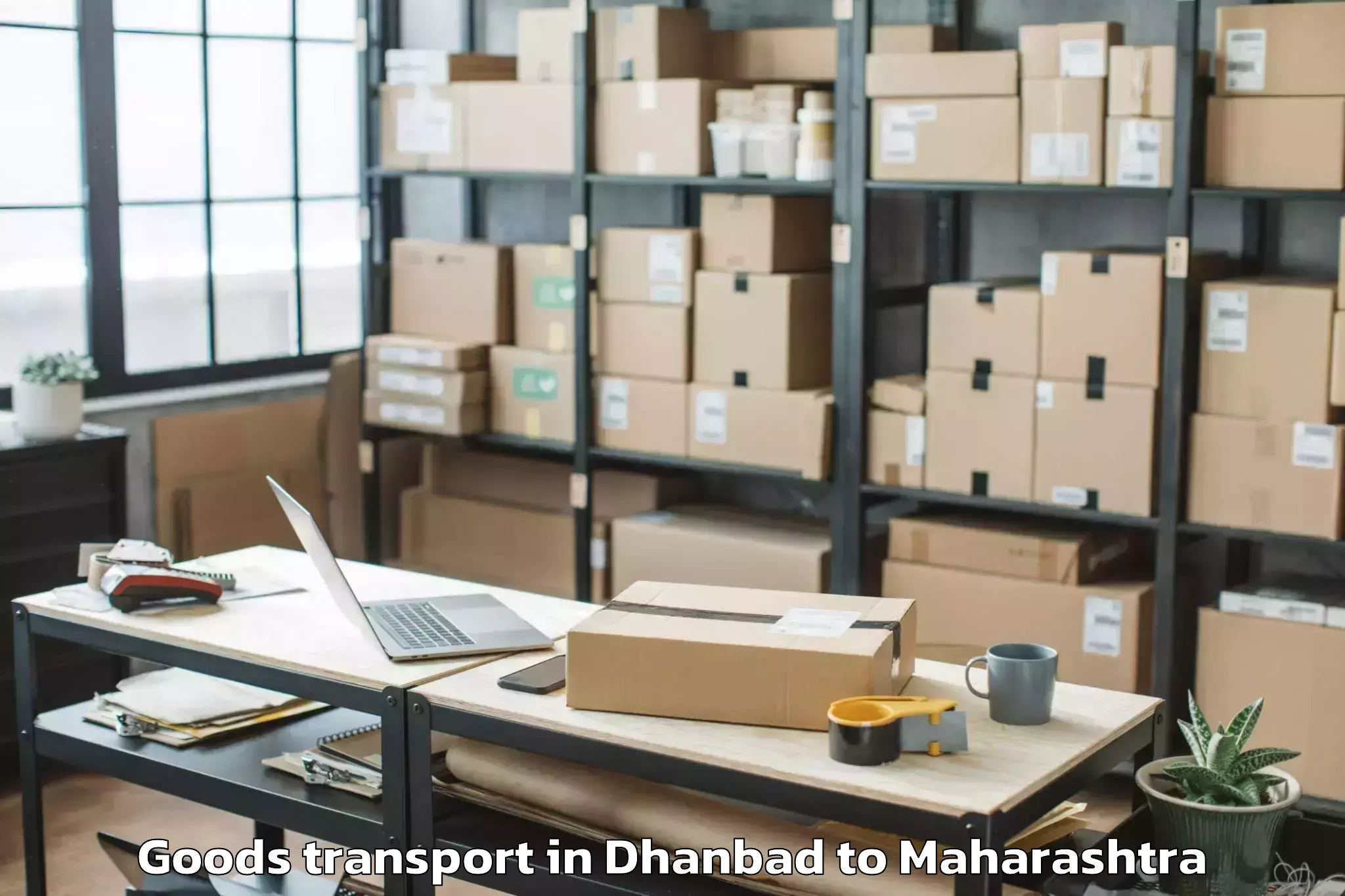 Easy Dhanbad to Punyashlok Ahilyadevi Holkar S Goods Transport Booking